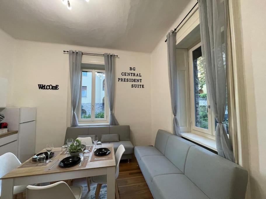 Bg Central President Suite Con Parcheggio - Vista Citta Alta Bergamo Luaran gambar